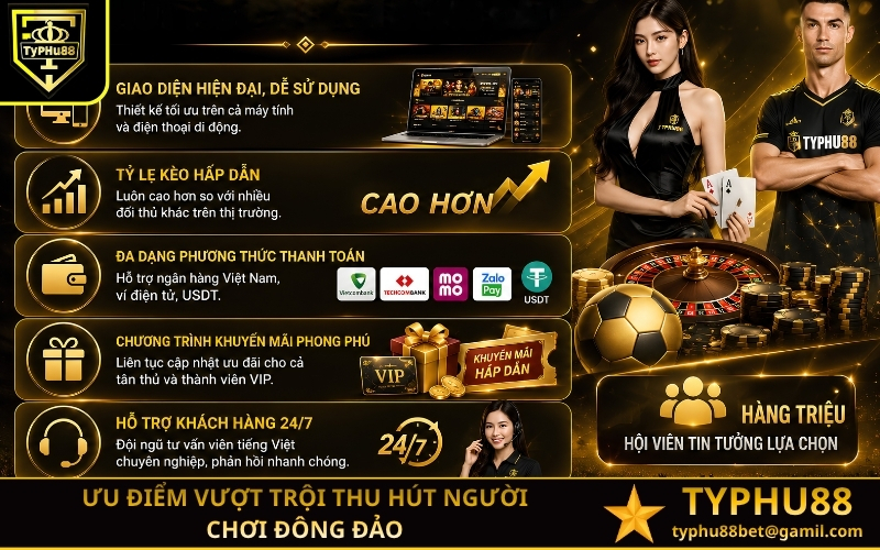 Ưu điểm vượt trội thu hút người chơi đông đảo